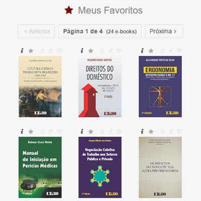 Recurso para favoritar e-book